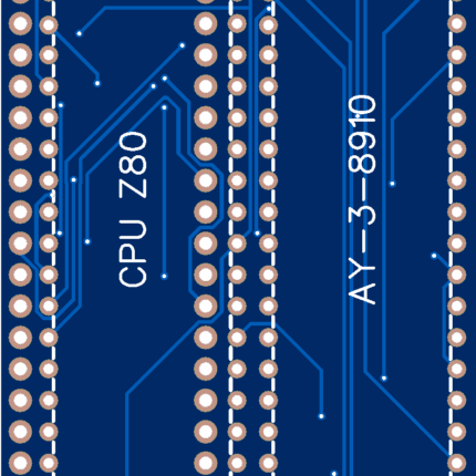 Печатная плата Sound card for ZX Spectrum Version SMD #151(1363) (синяя маска)