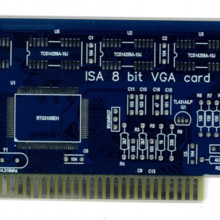Печатная плата ISA 8bit VGA card slim #167(синяя маска)