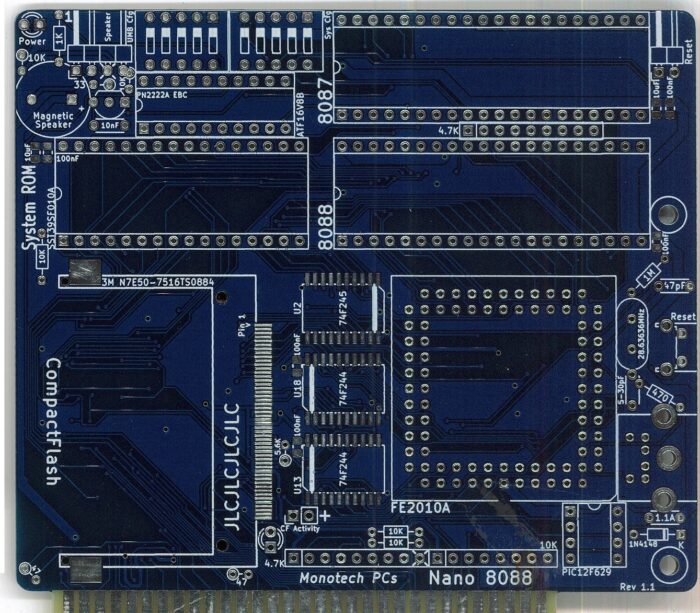 Печатная плата Nano 8088 #72 ENIG (черная маска)