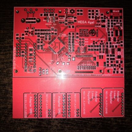 Печатная плата Transistor Tester на ATMEGA1284  #1252(синяя маска)