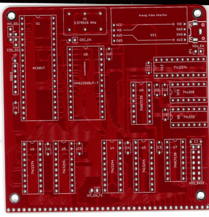 Печатная плата RC6502 VDU #406(распродажа)