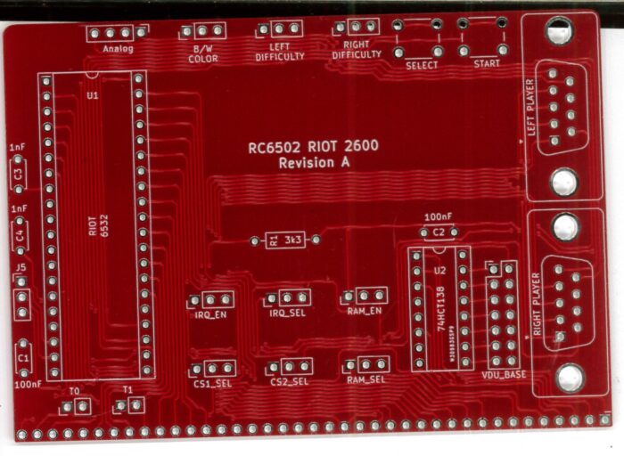 Печатная плата RC6502 RIOT 2600 #405(распродажа)