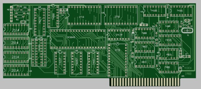 Печатная плата Apple ][ 80-Column Text Card  #142