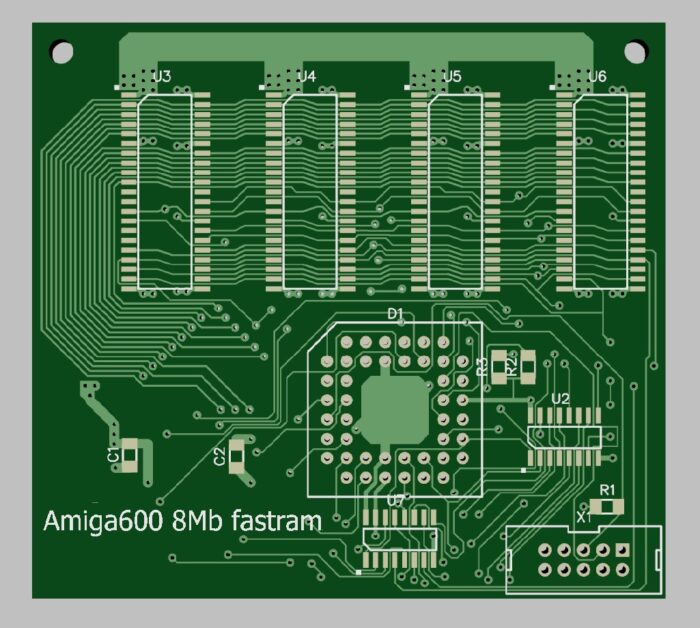 Печатная плата Amiga 8mb RAM #134