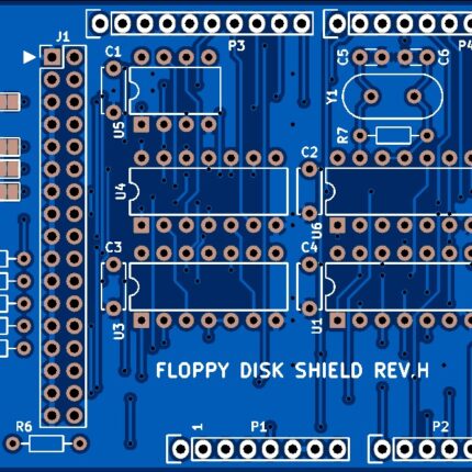 Печатная плата Floppy Disk Shield rev.H #886(синяя маска)