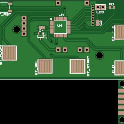 Печатная плата FamicomWirelessController #966(зелёная маска)