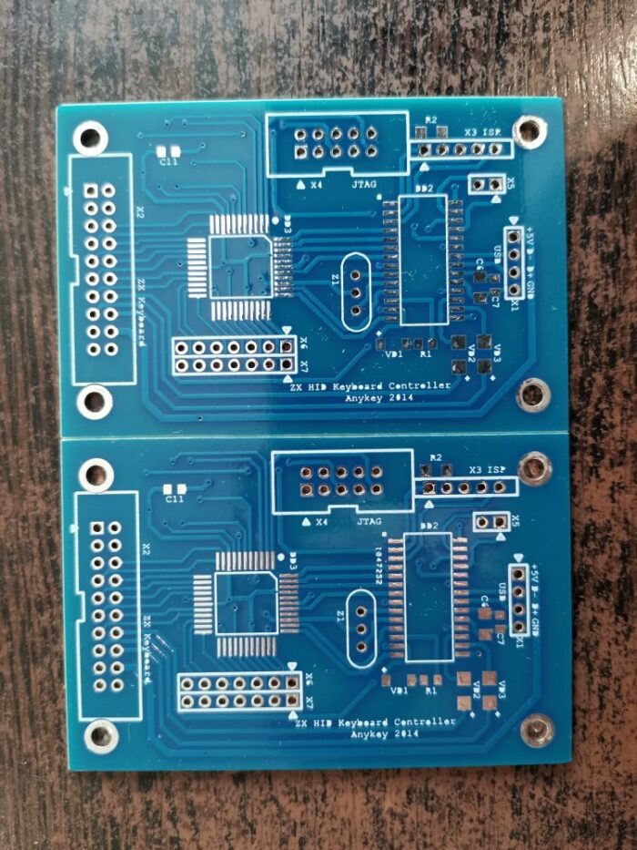 Печатная плата ZX HID Keyboard controller #6(синяя маска)