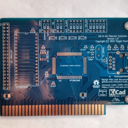 Печатная плата ISA 8-Bit Ethernet Controller #603(1303)(синяя маска)