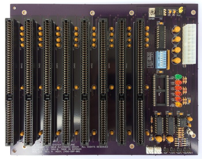 Печатная плата 16-bit ATX ISA BACKPLANE #248(1282) (черная маска)