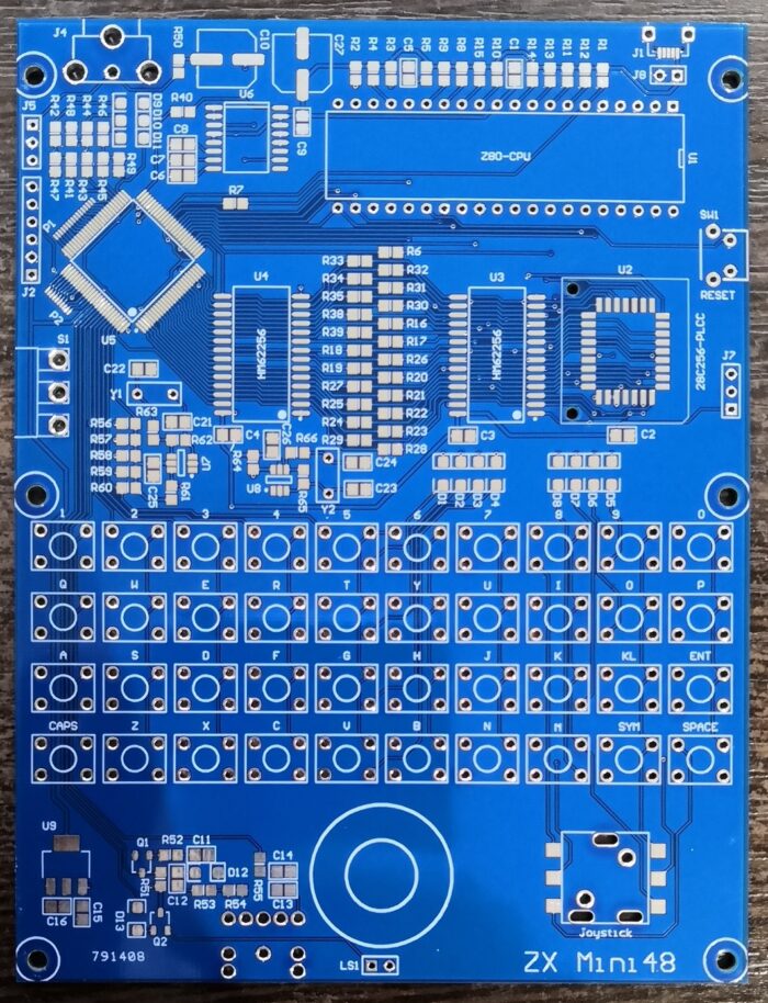 Печатная плата ZX Mini 48 #38 (фиолетовая маска)