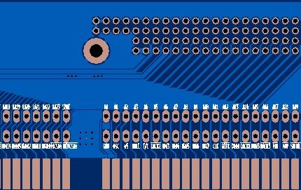 Печатная плата PC104-ISA-ADAPTER #1070 (синяя маска)