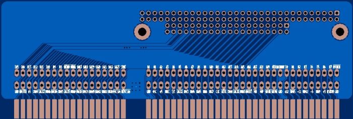 Печатная плата PC104-ISA-ADAPTER #1070 (синяя маска)