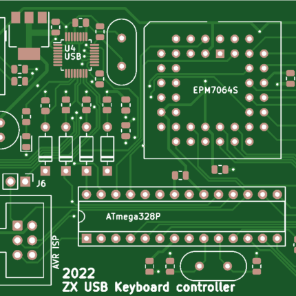 Печатная плата контроллер периферии Scorpion ZS-256 rev.C #714(1317) (зелёная маска)