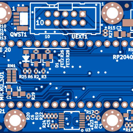 Печатная плата RP2040-PICO-PC #642(1341) (синяя маска)
