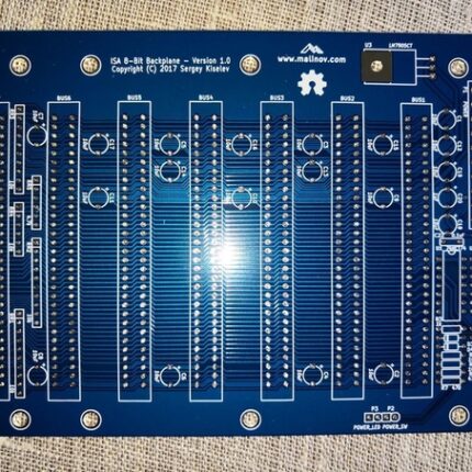 Печатная плата ISA 8-bit Backplane(Sergey Kiselev) #211(синяя маска)