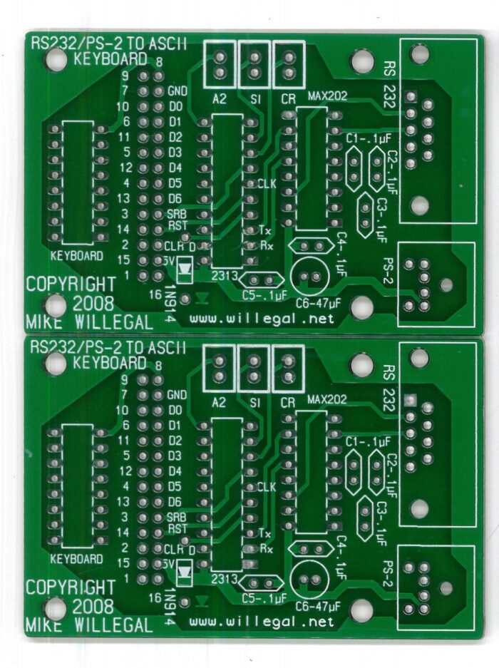Печатная плата ASCII to PS/2 Keyboard Adapter ##198