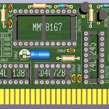 Печатная плата MM58167 ISA RTC #959(зелёная маска)