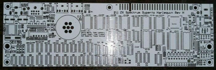 Печатная плата ZX Spectrum harlequin rev. H #40 (синяя маска)
