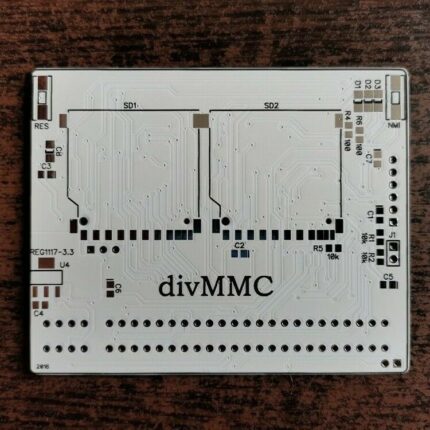 Печатная плата divMMC #57 (красная маска)