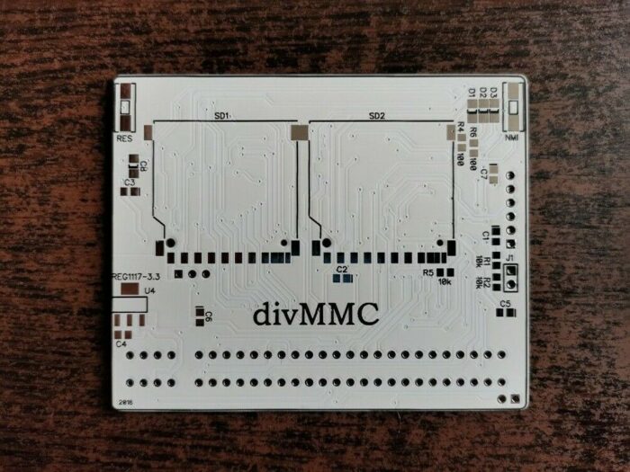 Печатная плата divMMC #57 (красная маска)