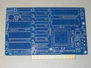 Печатная плата Micro 8088 #574(зелёная маска, ENIG)