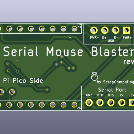 Печатная плата SerialMouseBlaster #951(зелёная маска)