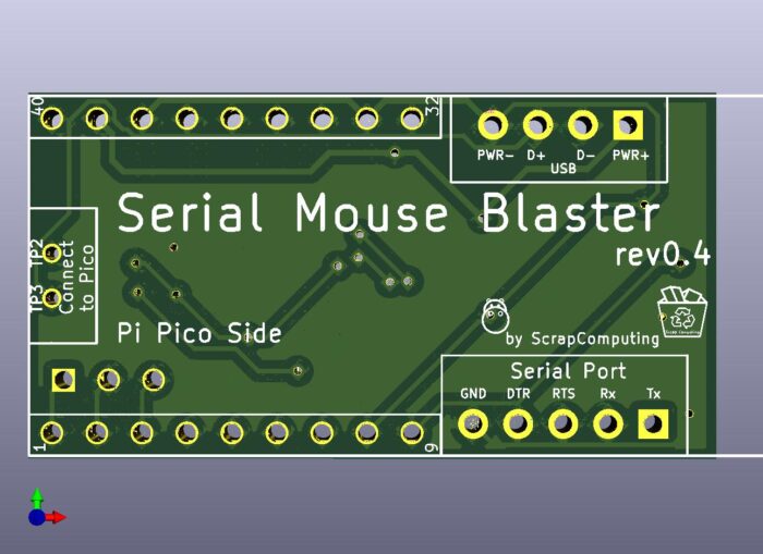 Печатная плата SerialMouseBlaster #951(зелёная маска)