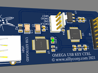 Печатные платы USB-keyboard-to-OMEGA-converter #1087(синяя маска)