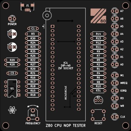 Печатная плата тестера Z80  # 982(черная маска)