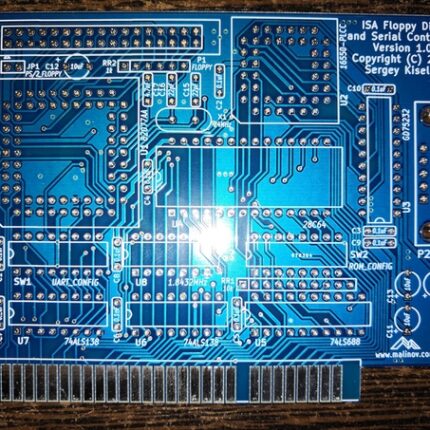 Печатная плата ISA Floppy Disk and Serial Controller #80(зелёная маска) ENIG