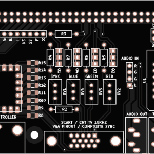 Печатная плата интерфейсная плата разъемов для Pentagon 128 2023/2024 #678(1327) (черная маска)