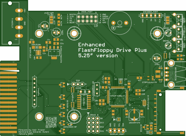 Печатная плата Flash Floppy Drive Plus 5.25″  #901 (зелёная маска)
