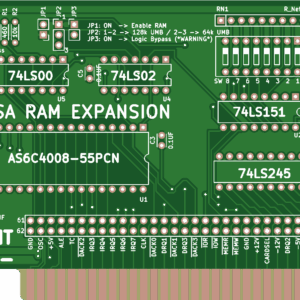 Печатная плата 8-bit ISA RAM UMB #702(1355)(зелёная маска)