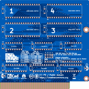 Печатная плата 2MByte ISA EMS Expansion Card #156(1357) (синяя маска)