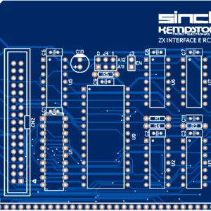 Печатная плата ZX-Interface-E RC2014 Card #617(1358) (синяя маска)