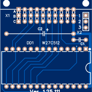 Печатная плата Плата ROM-диска 64 Кб для любительского компьютера «Орион-128» #160(1367) (синяя маска)