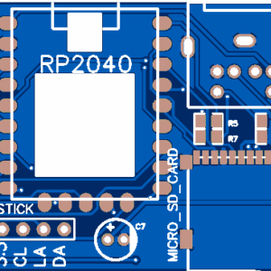 Печатная плата Мурмулятор с RP2040-ZERO #1492 (синяя маска)