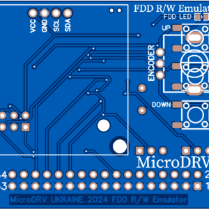 Печатная плата FDD Emulator для ZX Spectrum #1494 (синяя маска)