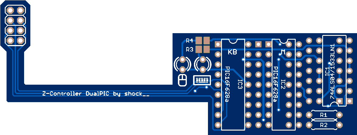 Печатная плата Z-Controller_zxshock +пп для PIC #1512(синяя маска) — изображение 3