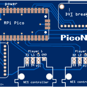 Печатная плата Pico-InfonesPlus v2.1 #1516 (синяя маска)