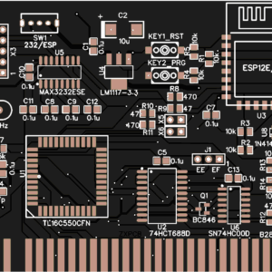 Печатная плата ZX WiFi (ESP12E + RS-232) v1.5 #1517 (черная маска)