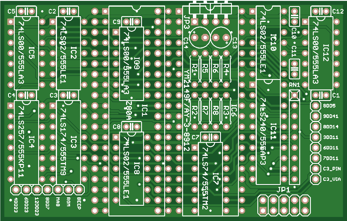 Печатная плата Pentagon48_MIKAY #1524 (зелёная маска)
