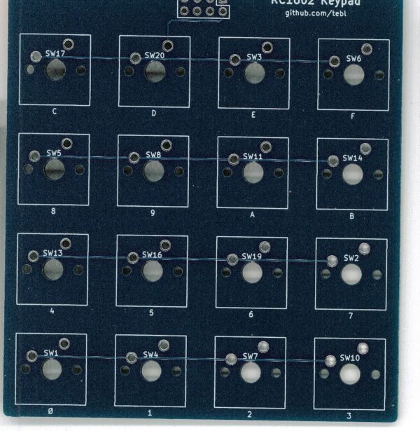 Печатная плата RC1802 keypad #28