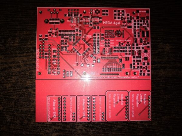 Печатная плата Transistor Tester на ATMEGA1284  #1252(синяя маска)