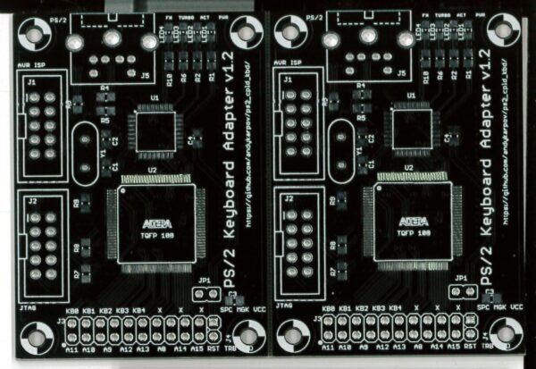 Печатная плата PS/2 AVR CPLD keyboard adapter  #1279 (зелёная маска)