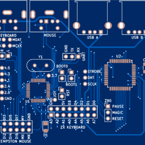 Печатная плата HIDman ZX #1328(синяя маска)