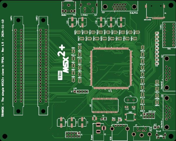 Печатная плата MSX2 clone  #1256 (зелёная маска)