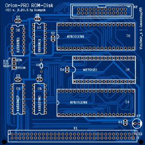 Печатная плата Оrion-Pro ROM-Disc #849 (синяя маска)