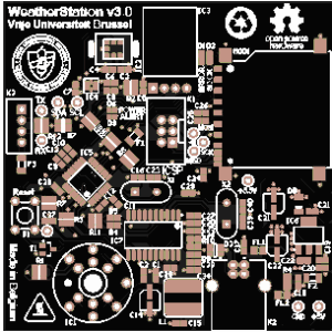 Печатная плата WeatherStation-3 #1184 (черная маска)