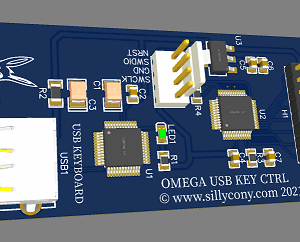 Печатные платы USB-keyboard-to-OMEGA-converter #1087(синяя маска)